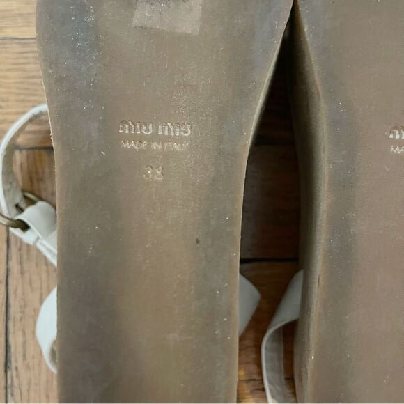 Miu Miu strap wedge suede sandals - Picture 7 of 8